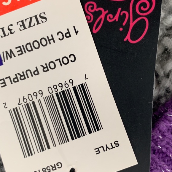 Purple button up hooded sweater 3t - Picture 5 of 5